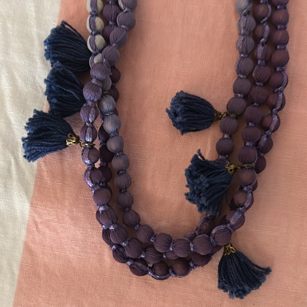 Textile Tassel Necklace - Picture 1 of 3